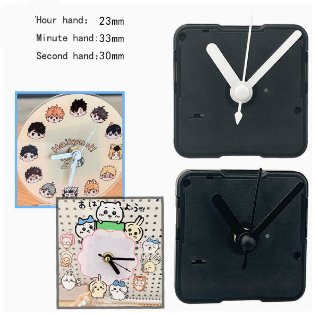 Silent DIY Clock Movement Kit with Integrated Hanger – Short Shaft (13mm) for Custom Clock Making