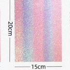 Rainbow Gradient Glitter Mat for Fuse Beads –  Ironing Sheet for Pixel Art & DIY Crafts (15x20cm)